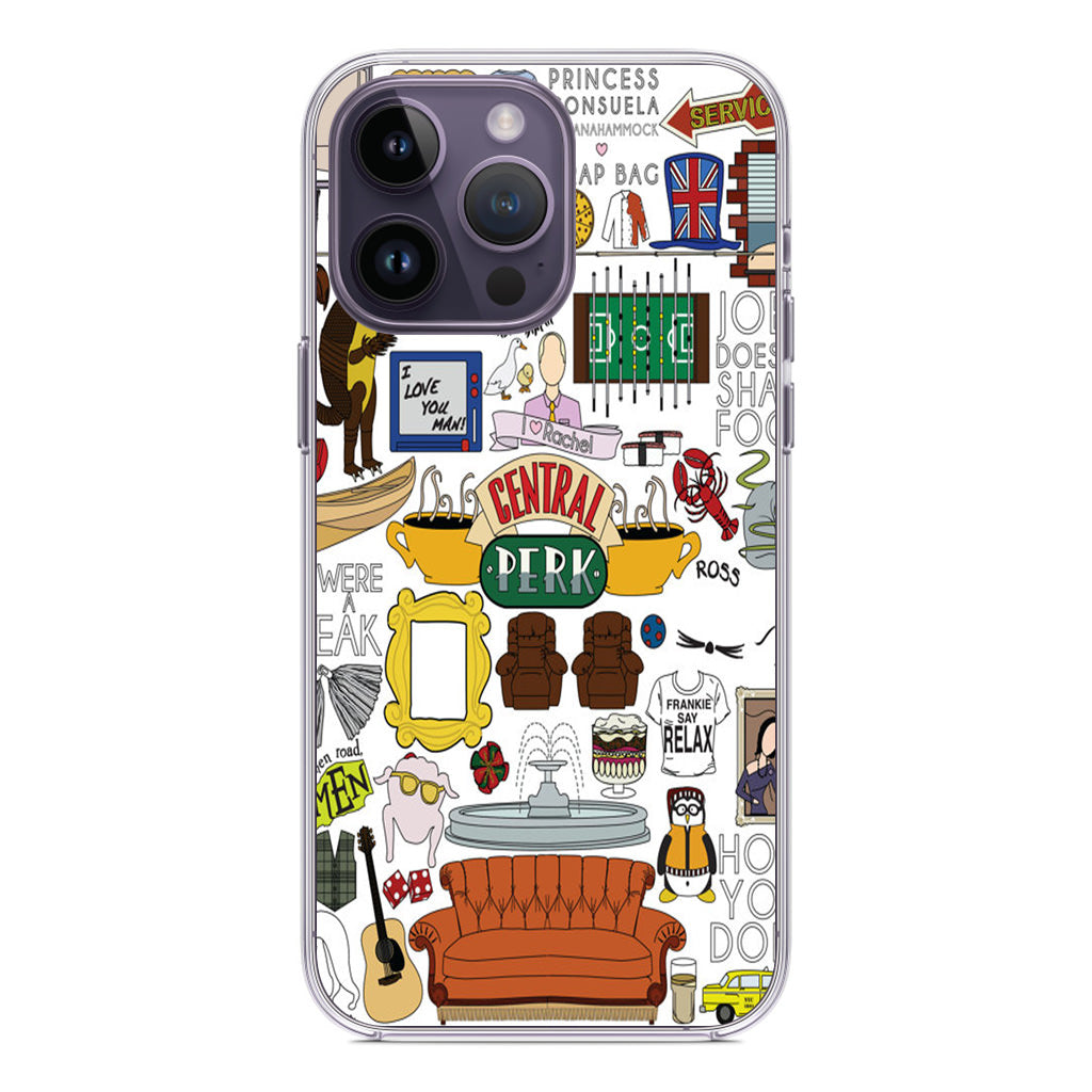 Friends TV Show Central Perk Sticker iPhone 14 Pro / 14 Pro Max Case