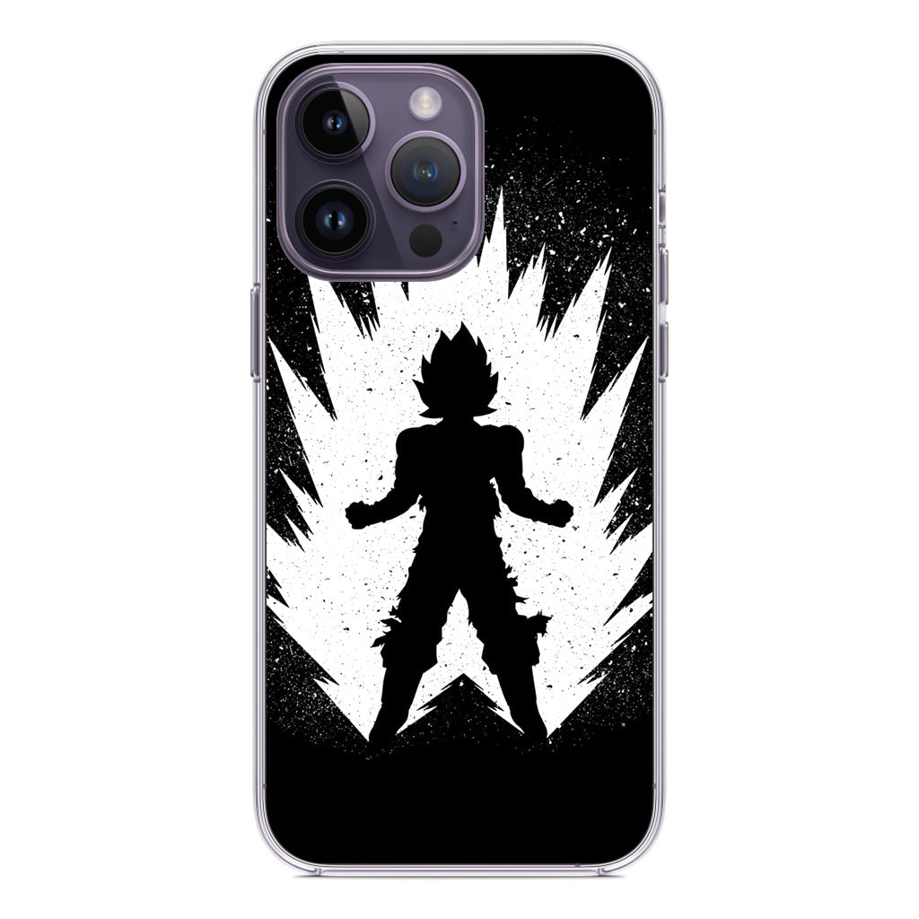 Goku Super Saiyan Black White iPhone 14 Pro / 14 Pro Max Case