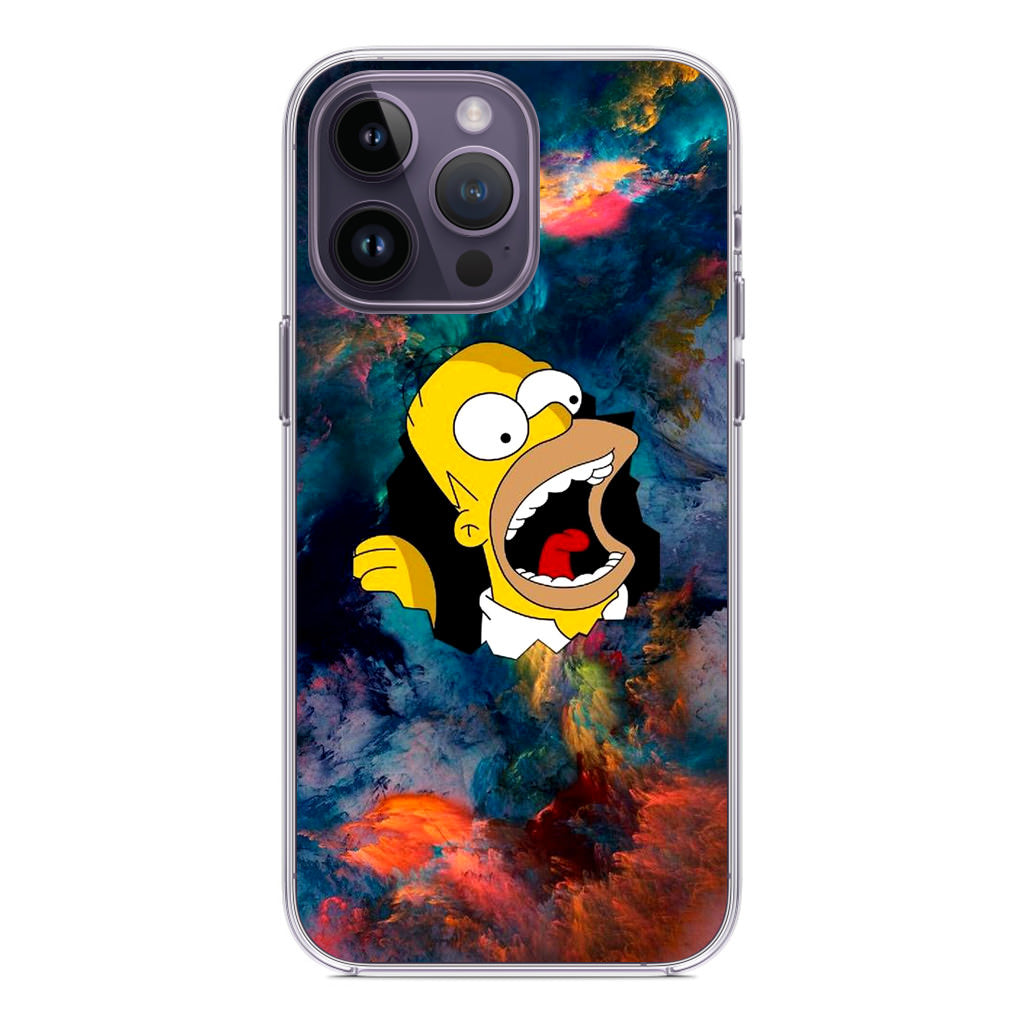 Homer Behind The Black Hole iPhone 14 Pro / 14 Pro Max Case