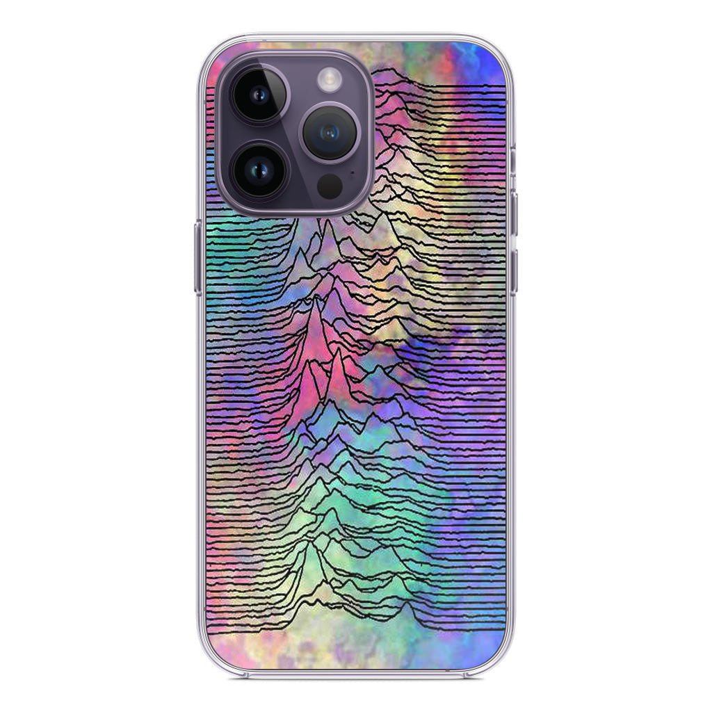 Joy Division Unknown Pleasures Colorful iPhone 14 Pro / 14 Pro Max Case