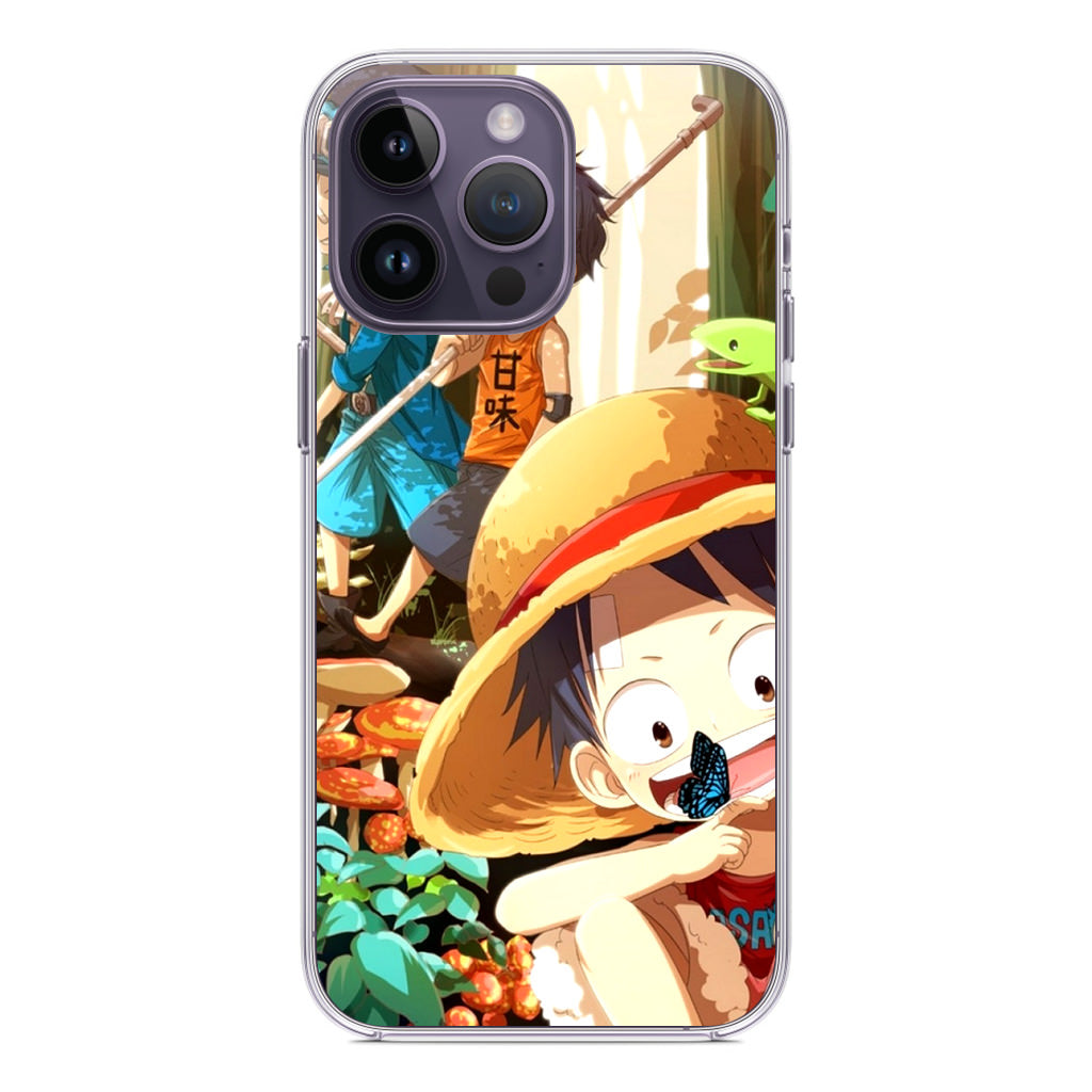 One Piece Little Sabo Ace Luffy Cute iPhone 14 Pro / 14 Pro Max Case