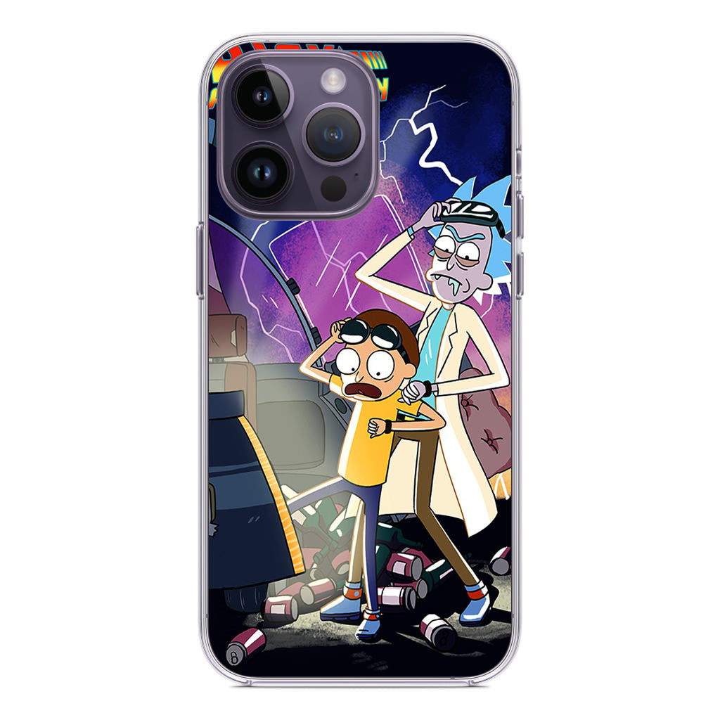 Rick And Morty Back To The Future iPhone 14 Pro / 14 Pro Max Case