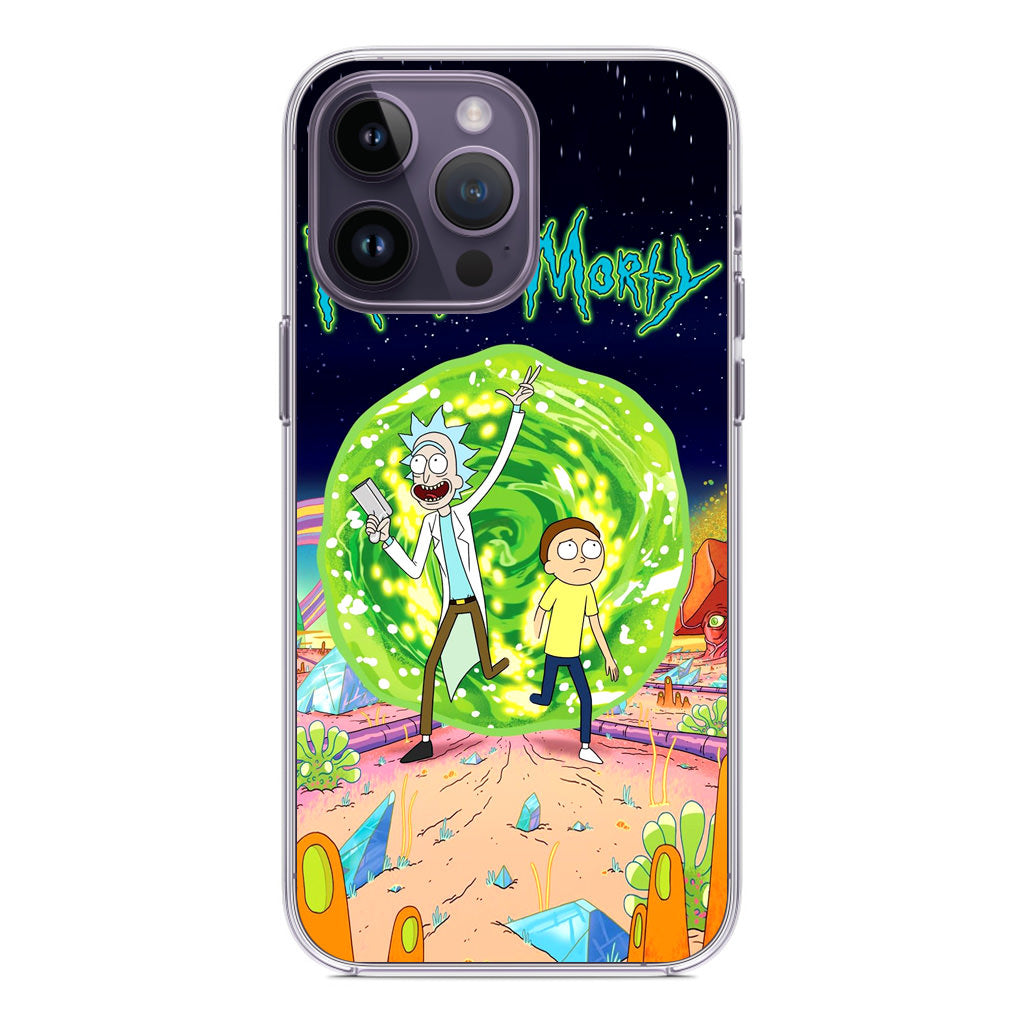 Rick And Morty Portal Gun iPhone 14 Pro / 14 Pro Max Case