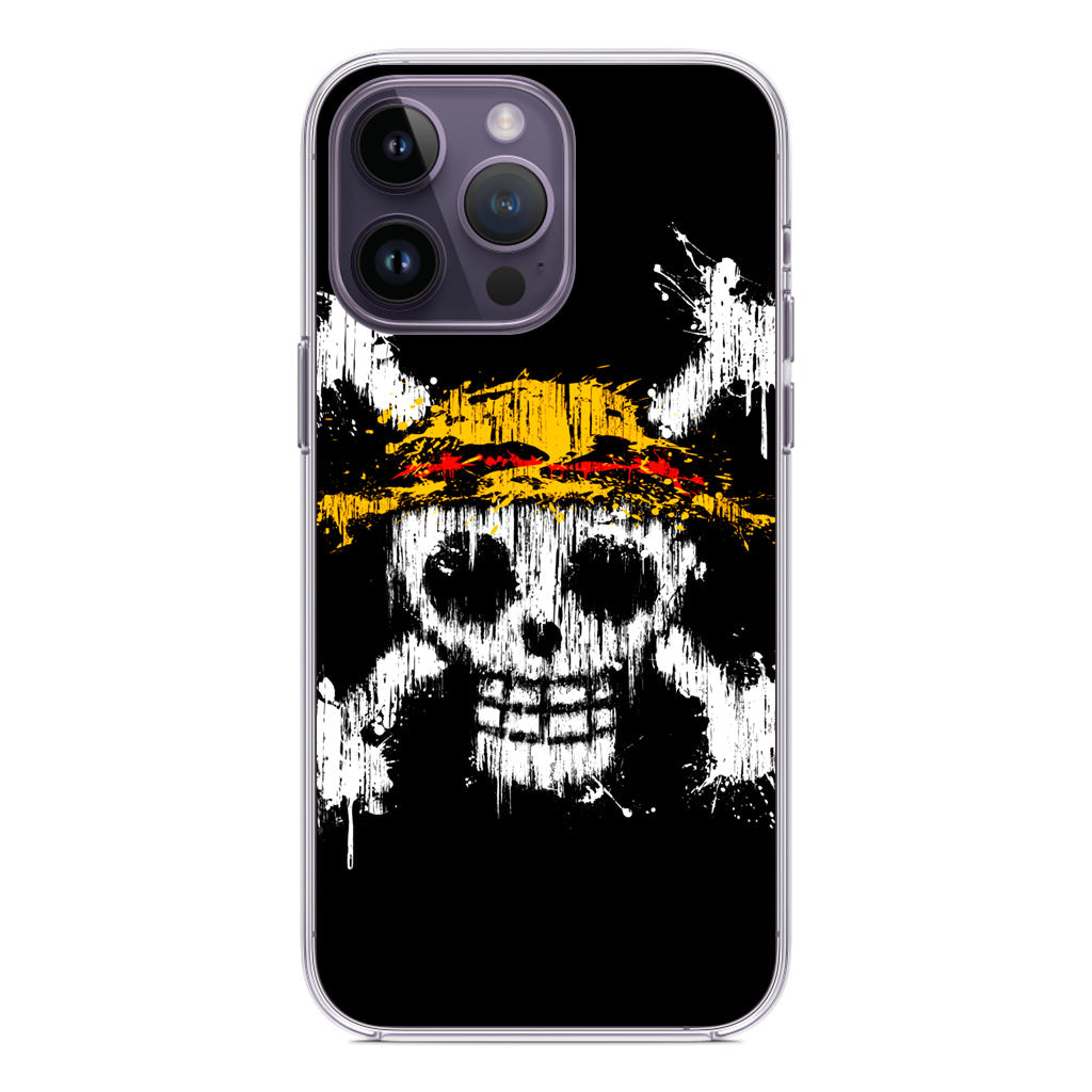 Straw Hat Pirate Logo Paint iPhone 14 Pro / 14 Pro Max Case