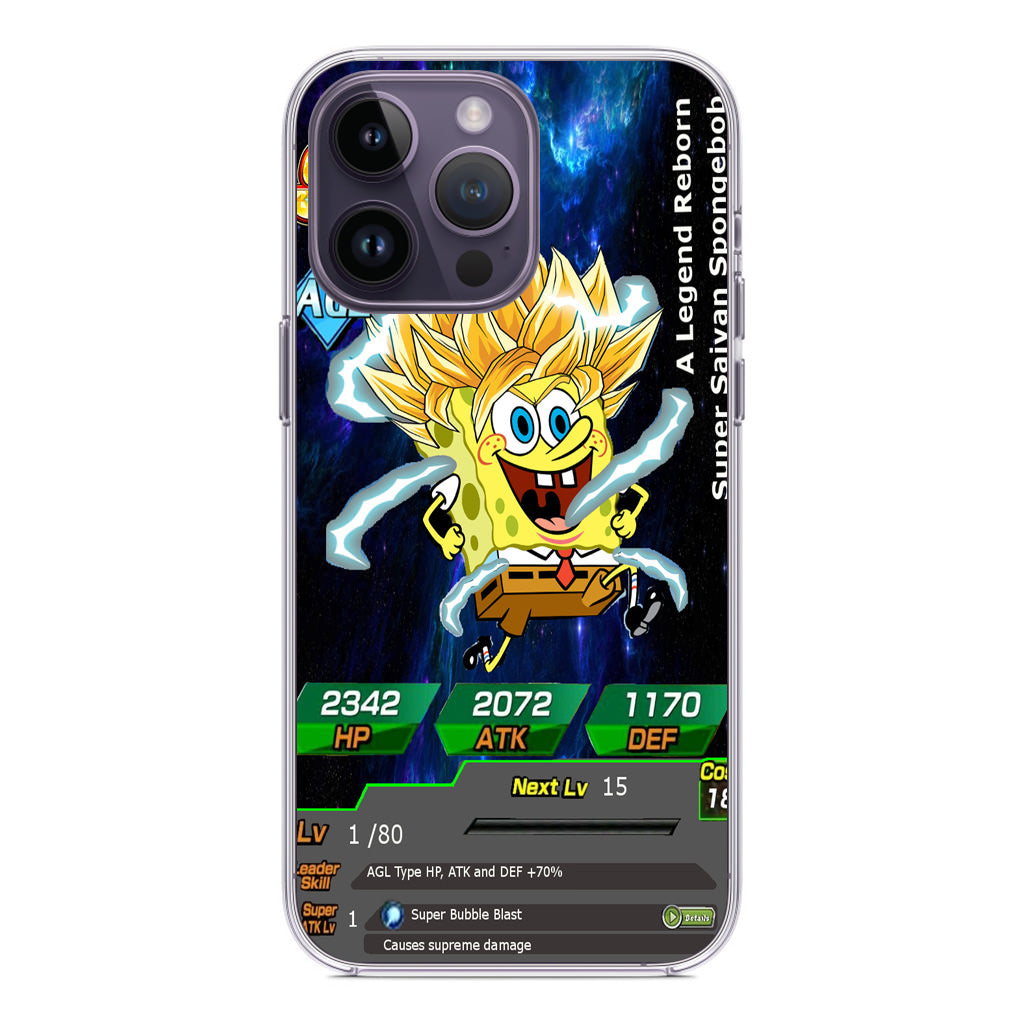 Super Saiyan Spongebob Card iPhone 14 Pro / 14 Pro Max Case