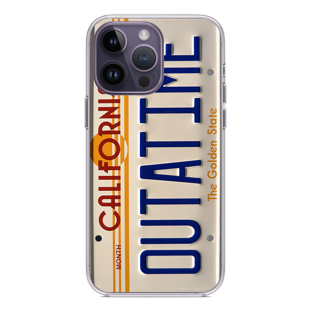 Back to the Future License Plate Outatime iPhone 14 Pro / 14 Pro Max Case