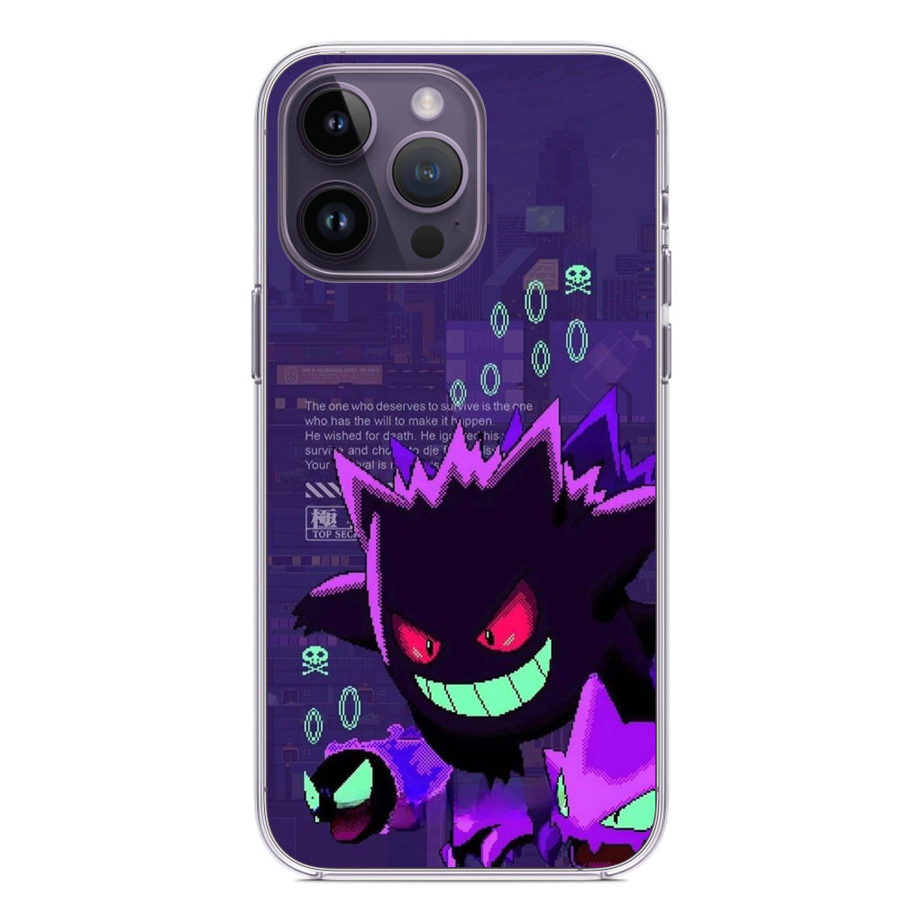 Gengar Pixel Art iPhone 14 Pro / 14 Pro Max Case