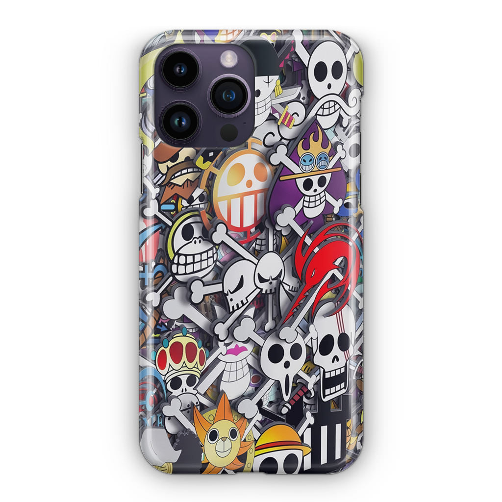 All Pirate Symbols One Piece iPhone 14 Pro / 14 Pro Max Case