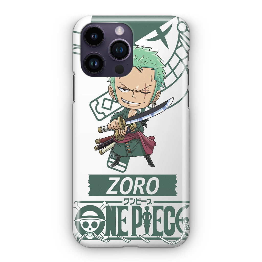 Chibi Zoro iPhone 14 Pro / 14 Pro Max Case