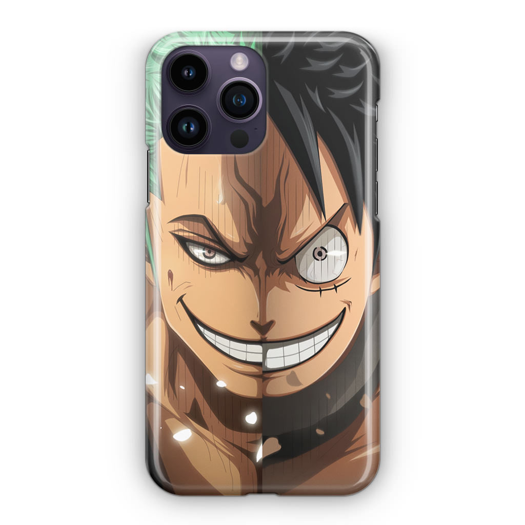 Luffy And Zoro Half Smile iPhone 14 Pro / 14 Pro Max Case