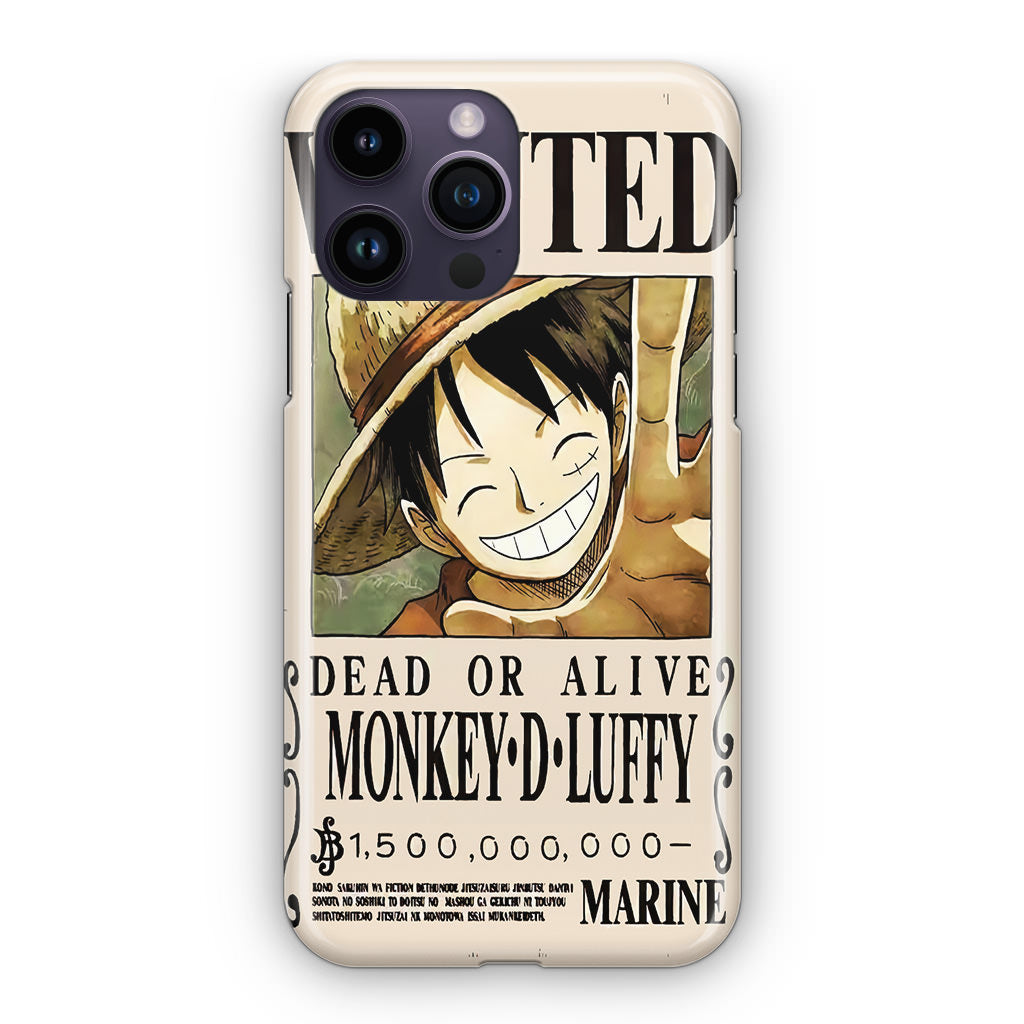 Monkey D Luffy Bounty iPhone 15 Pro / 15 Pro Max Case