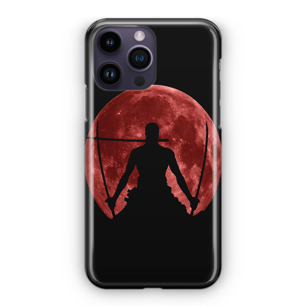 Silhouette Of Zoro In Santoryu Mode iPhone 14 Pro / 14 Pro Max Case