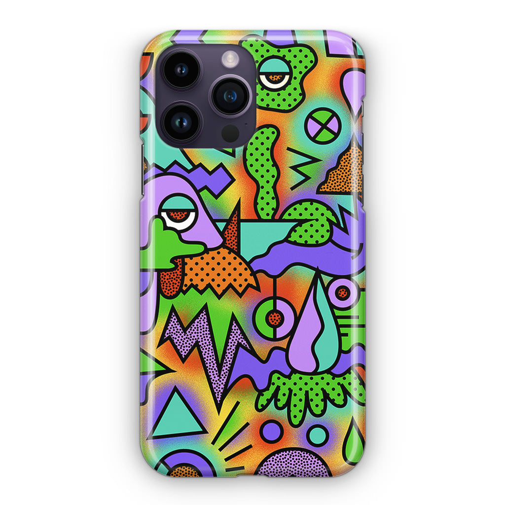 Abstract Colorful Doodle Art iPhone 14 Pro / 14 Pro Max Case