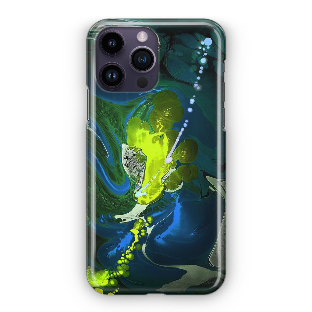 Abstract Green Blue Art iPhone 14 Pro / 14 Pro Max Case