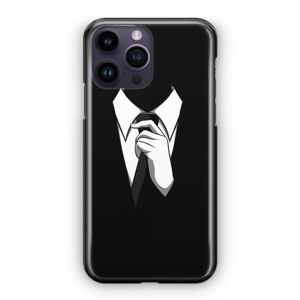 Anonymous Black White Tie iPhone 14 Pro / 14 Pro Max Case