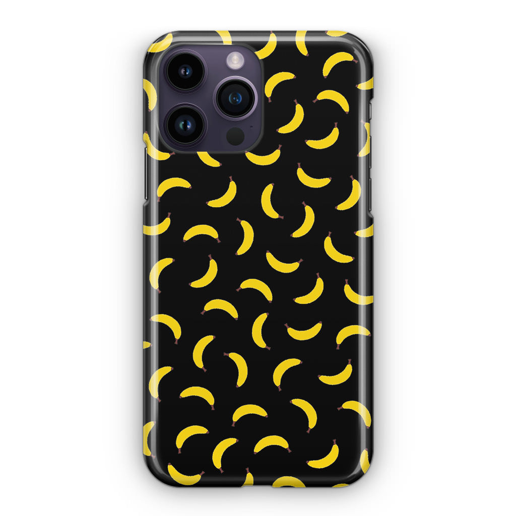 Bananas Fruit Pattern Black iPhone 14 Pro / 14 Pro Max Case