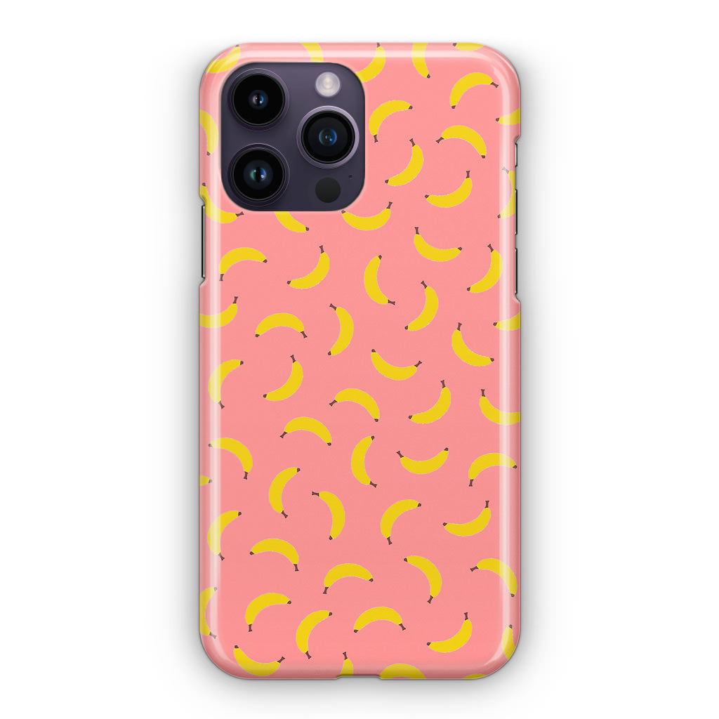 Bananas Fruit Pattern Pink iPhone 14 Pro / 14 Pro Max Case