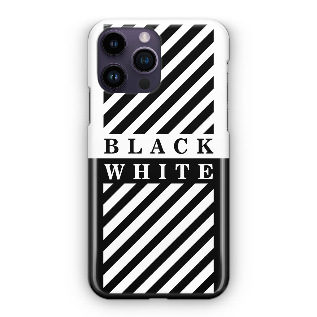 Black White Stripes iPhone 14 Pro / 14 Pro Max Case