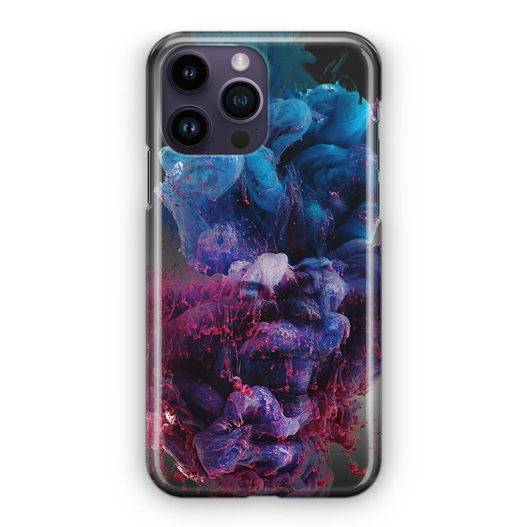 Colorful Dust Art on Black iPhone 14 Pro / 14 Pro Max Case