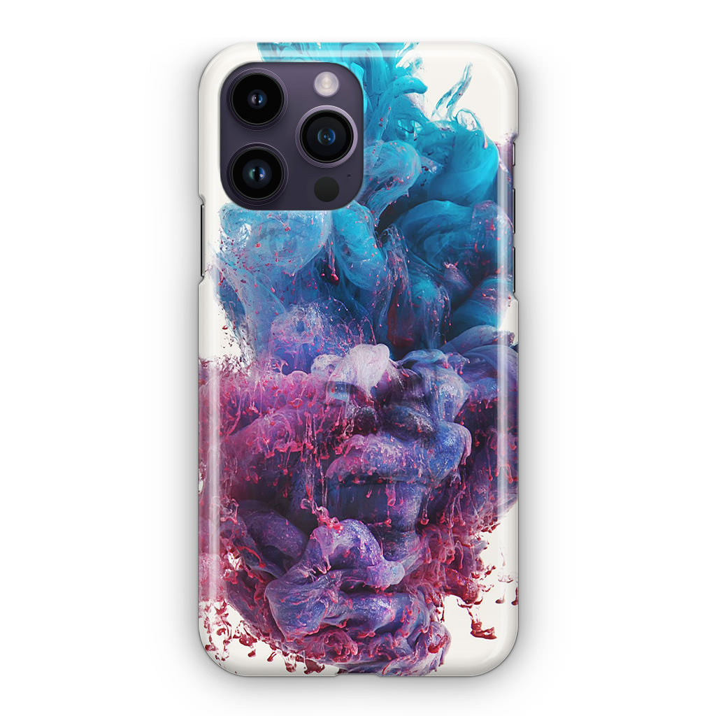 Colorful Dust Art on White iPhone 14 Pro / 14 Pro Max Case