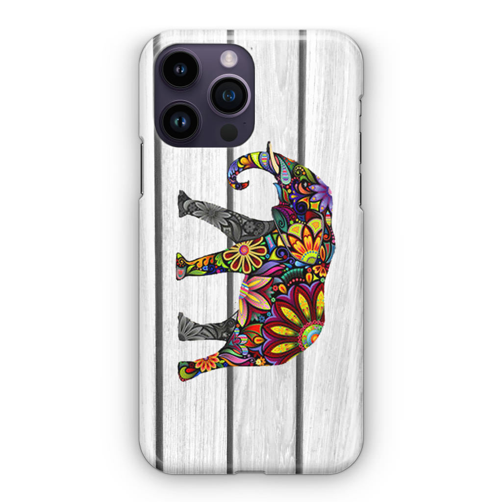 Colorful Elephant Flower iPhone 14 Pro / 14 Pro Max Case