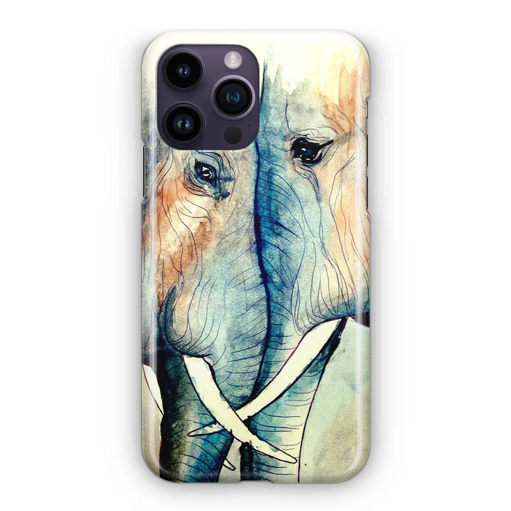 Elephants Sadness iPhone 14 Pro / 14 Pro Max Case