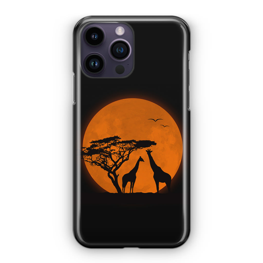 Giraffes Silhouette iPhone 14 Pro / 14 Pro Max Case