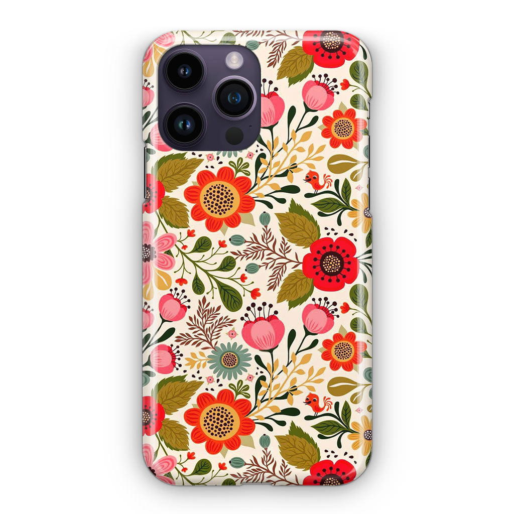 Hello Spring Pattern iPhone 14 Pro / 14 Pro Max Case