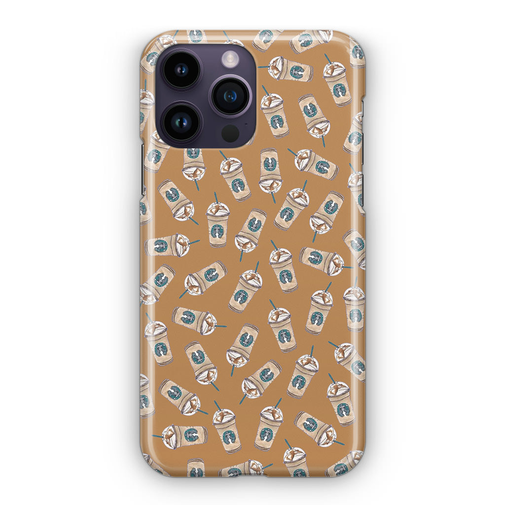 Iced Cappuccinos Lover Pattern iPhone 14 Pro / 14 Pro Max Case