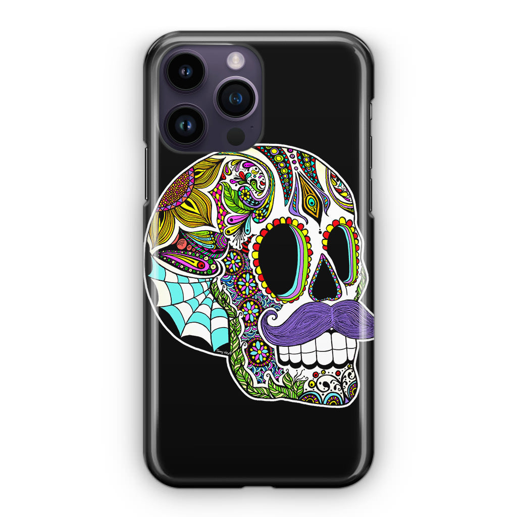 Mustache Sugar Skull iPhone 14 Pro / 14 Pro Max Case