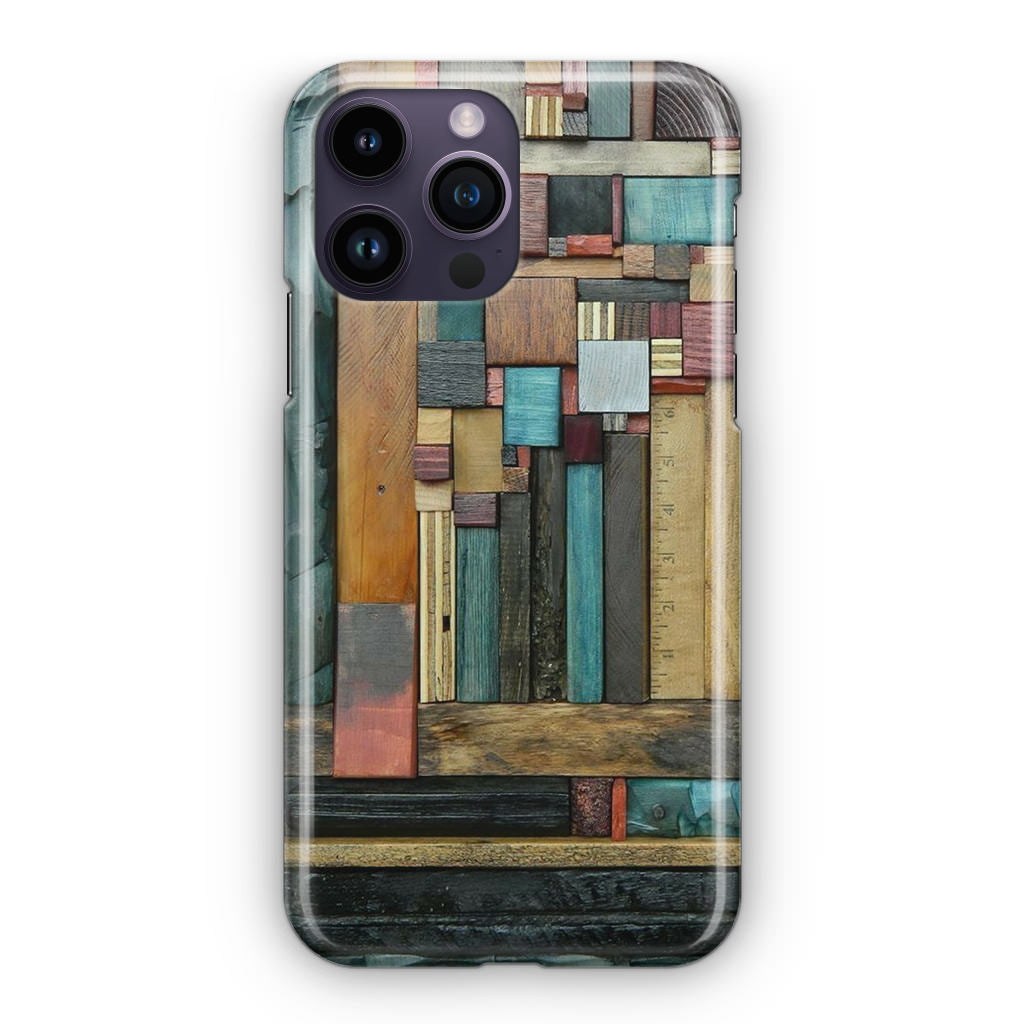 Painted Abstract Wood Sculptures iPhone 14 Pro / 14 Pro Max Case