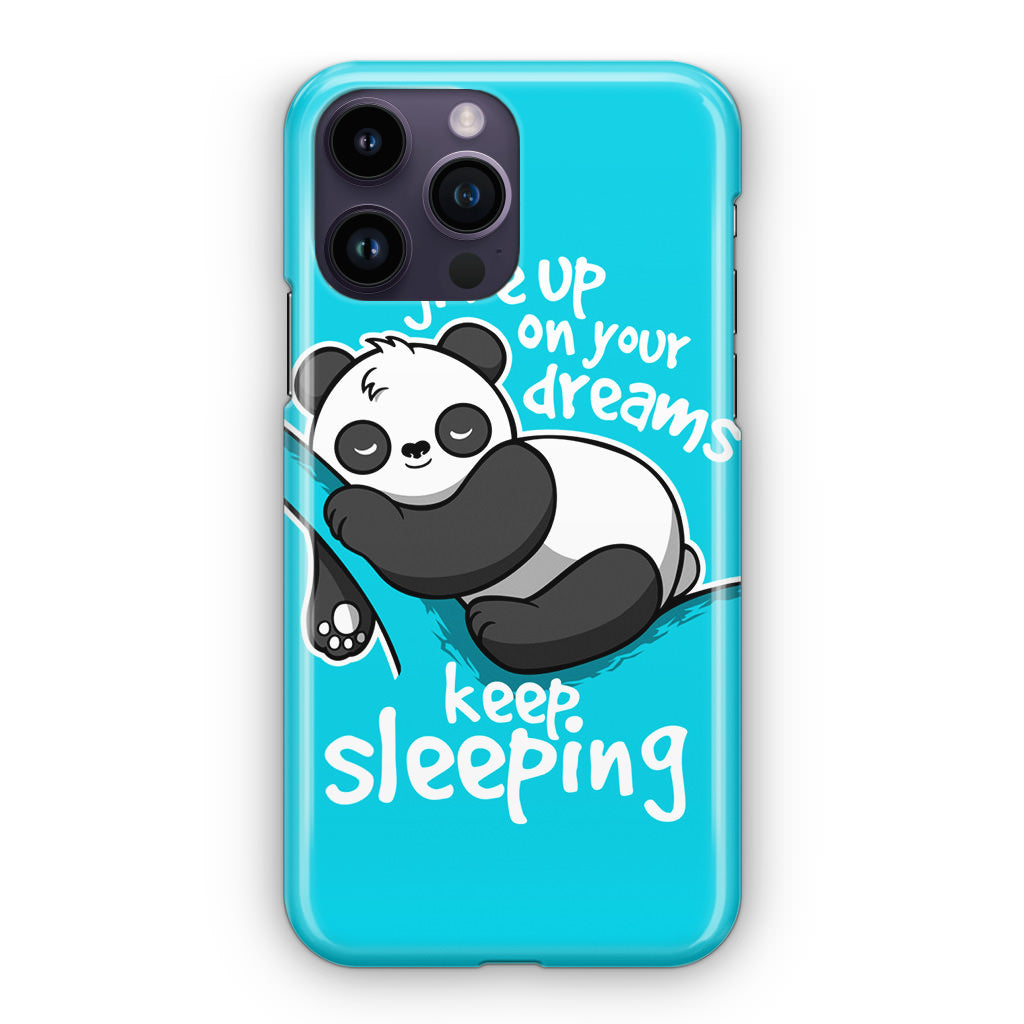 Panda Keep Sleeping iPhone 14 Pro / 14 Pro Max Case