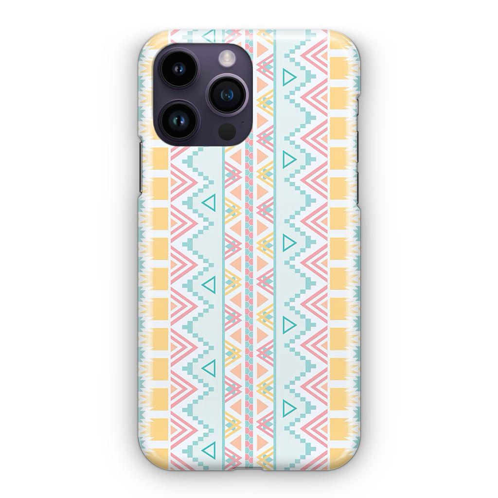 Peach Aztec Pattern iPhone 14 Pro / 14 Pro Max Case