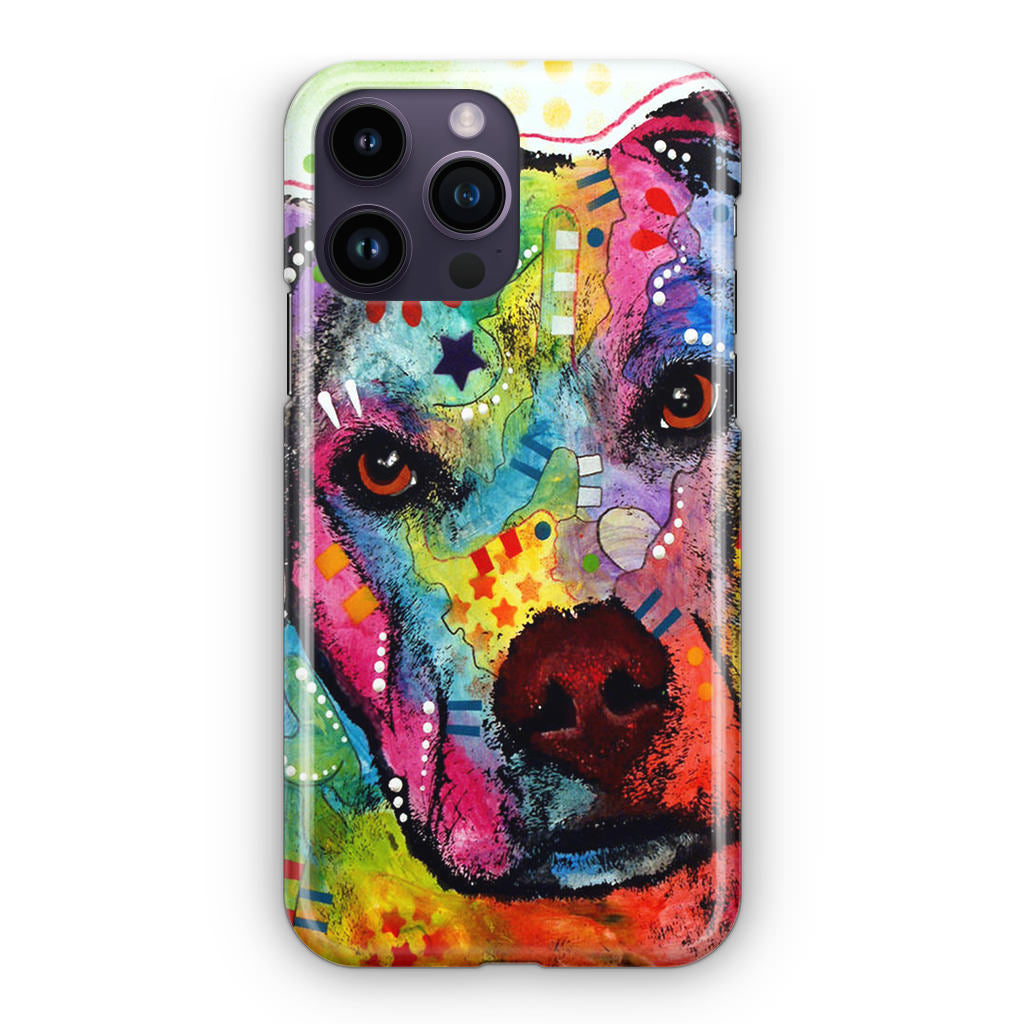 Pitbull Love Painting iPhone 14 Pro / 14 Pro Max Case