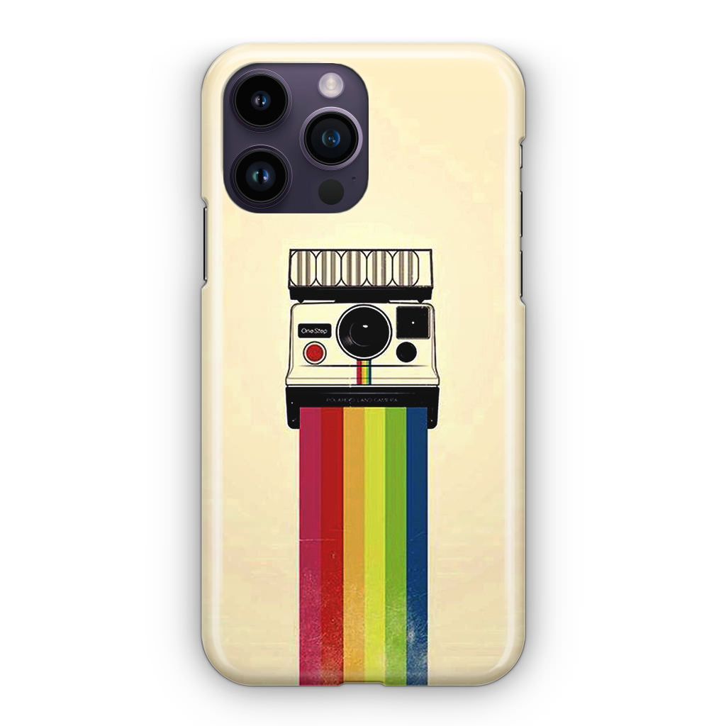 Polaroid Camera Colorful Rainbow iPhone 14 Pro / 14 Pro Max Case