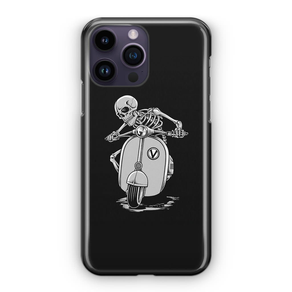 Skeleton Rides Scooter iPhone 14 Pro / 14 Pro Max Case