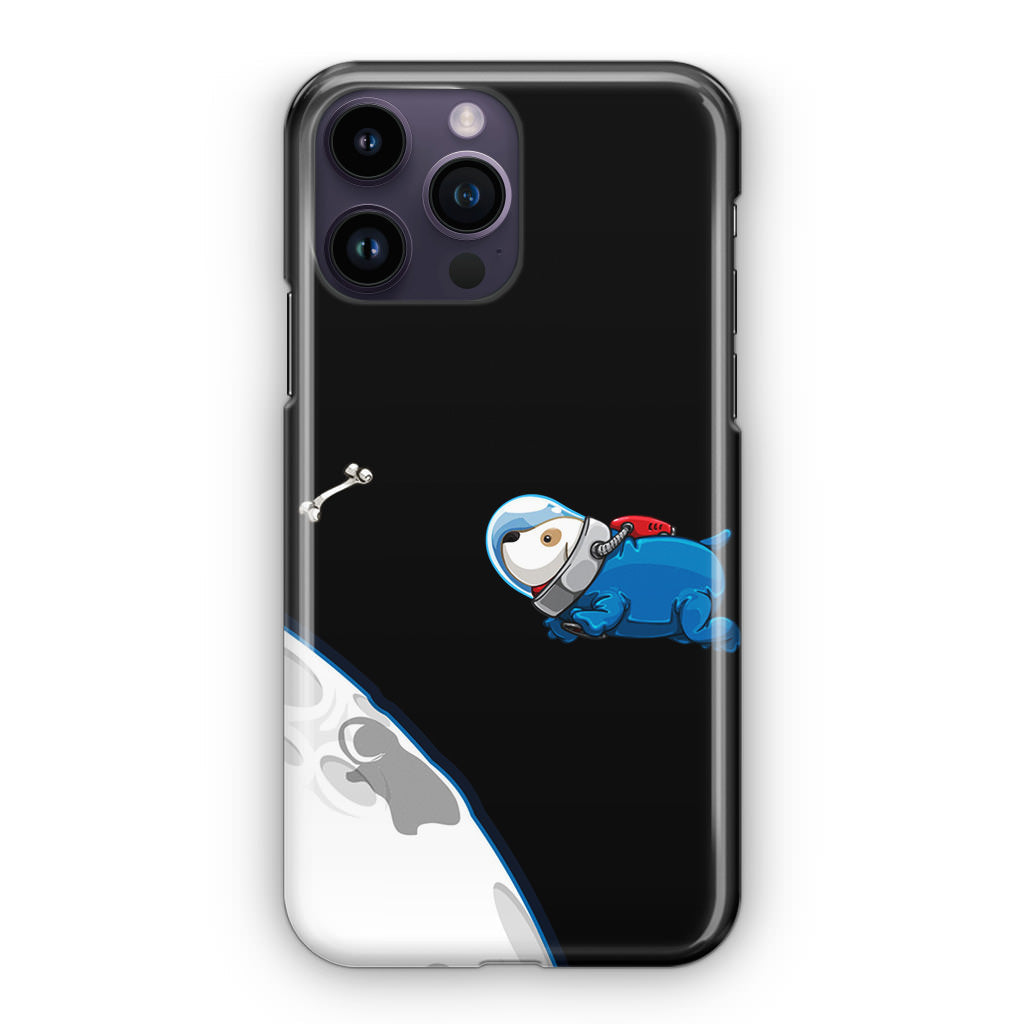 Space Dog Chasing A Bone iPhone 15 Pro / 15 Pro Max Case