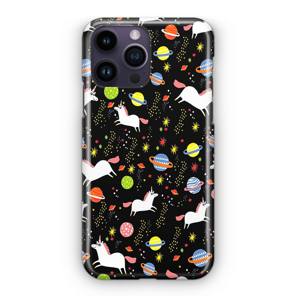 Space Unicorn Pattern iPhone 14 Pro / 14 Pro Max Case