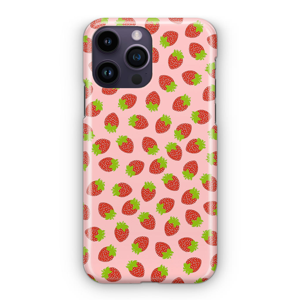 Strawberries Pattern iPhone 14 Pro / 14 Pro Max Case