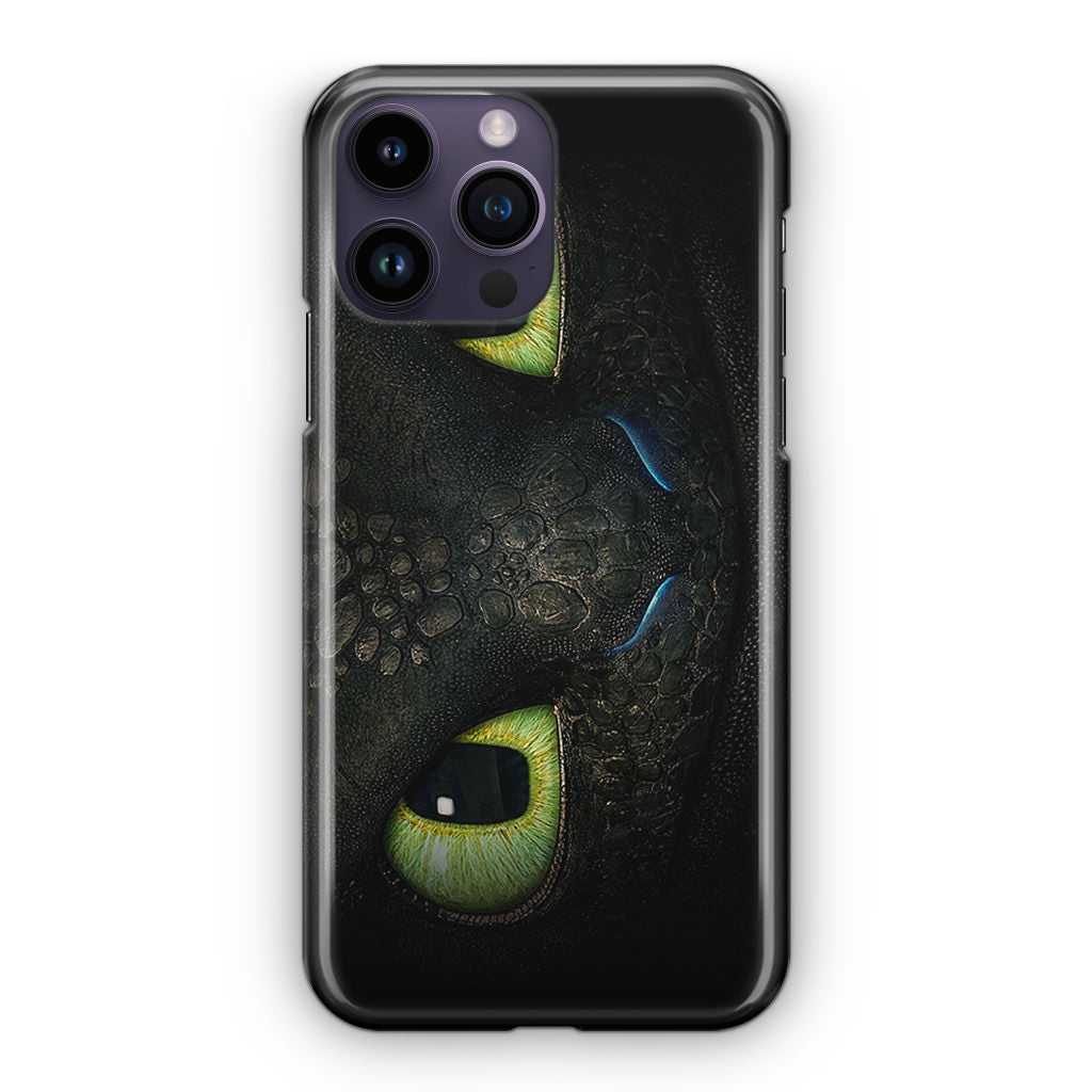 Toothless Dragon Eyes Close Up iPhone 14 Pro / 14 Pro Max Case