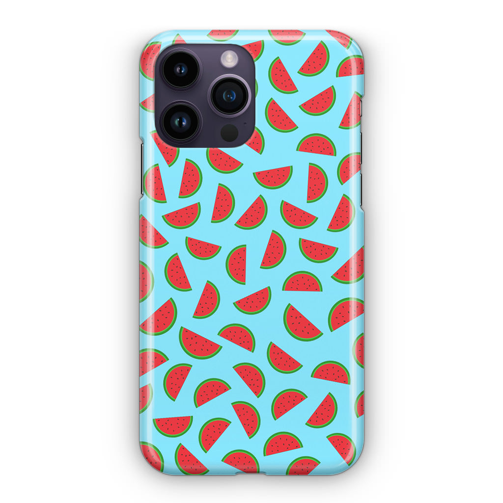 Watermelon Fruit Pattern Blue iPhone 14 Pro / 14 Pro Max Case