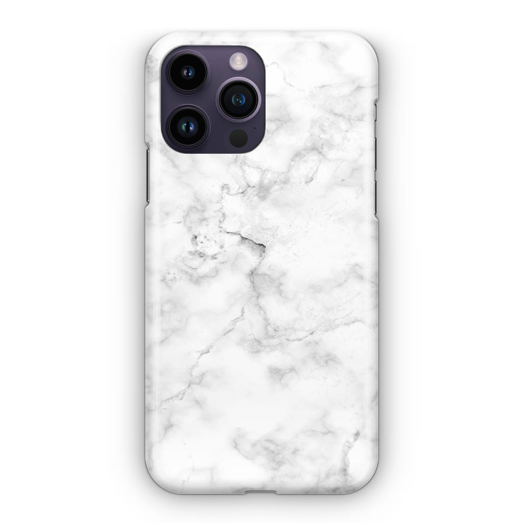 White Marble iPhone 14 Pro / 14 Pro Max Case