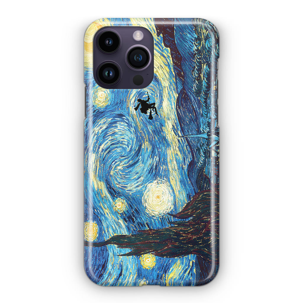 Witch on The Starry Night Sky iPhone 14 Pro / 14 Pro Max Case