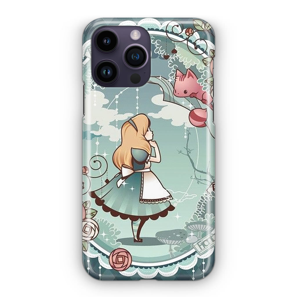 Alice And Cheshire Cat Poster iPhone 14 Pro / 14 Pro Max Case