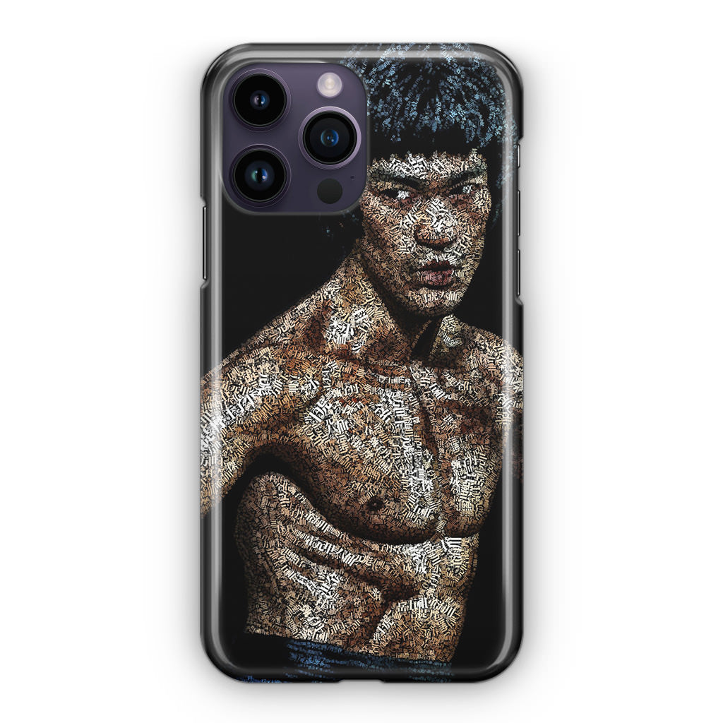 Bruce Lee Typograph iPhone 14 Pro / 14 Pro Max Case