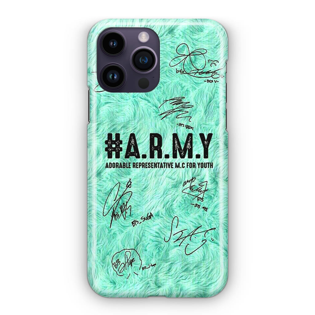 BTS Army Signature iPhone 14 Pro / 14 Pro Max Case