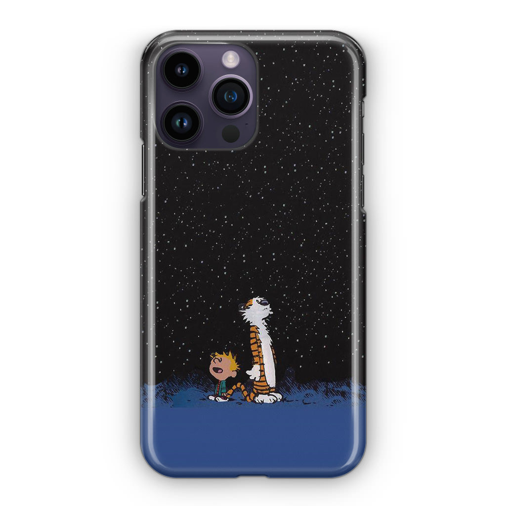 Calvin and Hobbes Space iPhone 15 Pro / 15 Pro Max Case