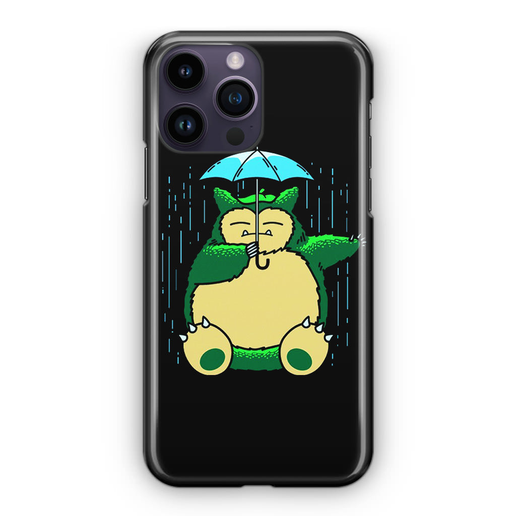 Cute Snorlax Umbrella iPhone 14 Pro / 14 Pro Max Case