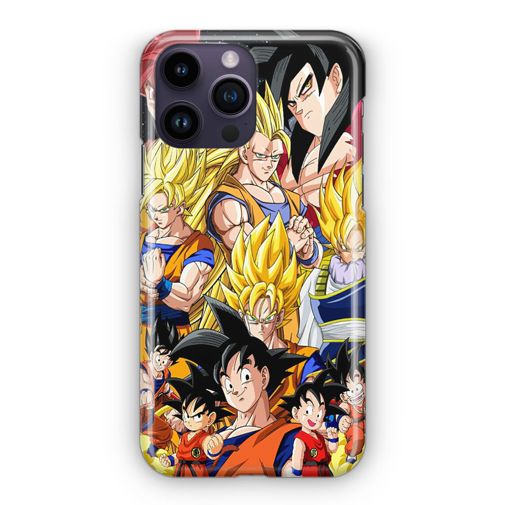 Dragon Ball Z Son Goku Transformation iPhone 14 Pro / 14 Pro Max Case