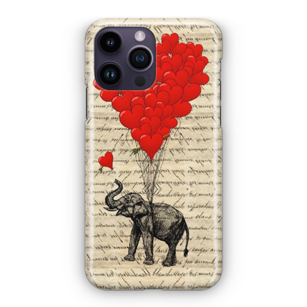 Elephant And Heart iPhone 14 Pro / 14 Pro Max Case